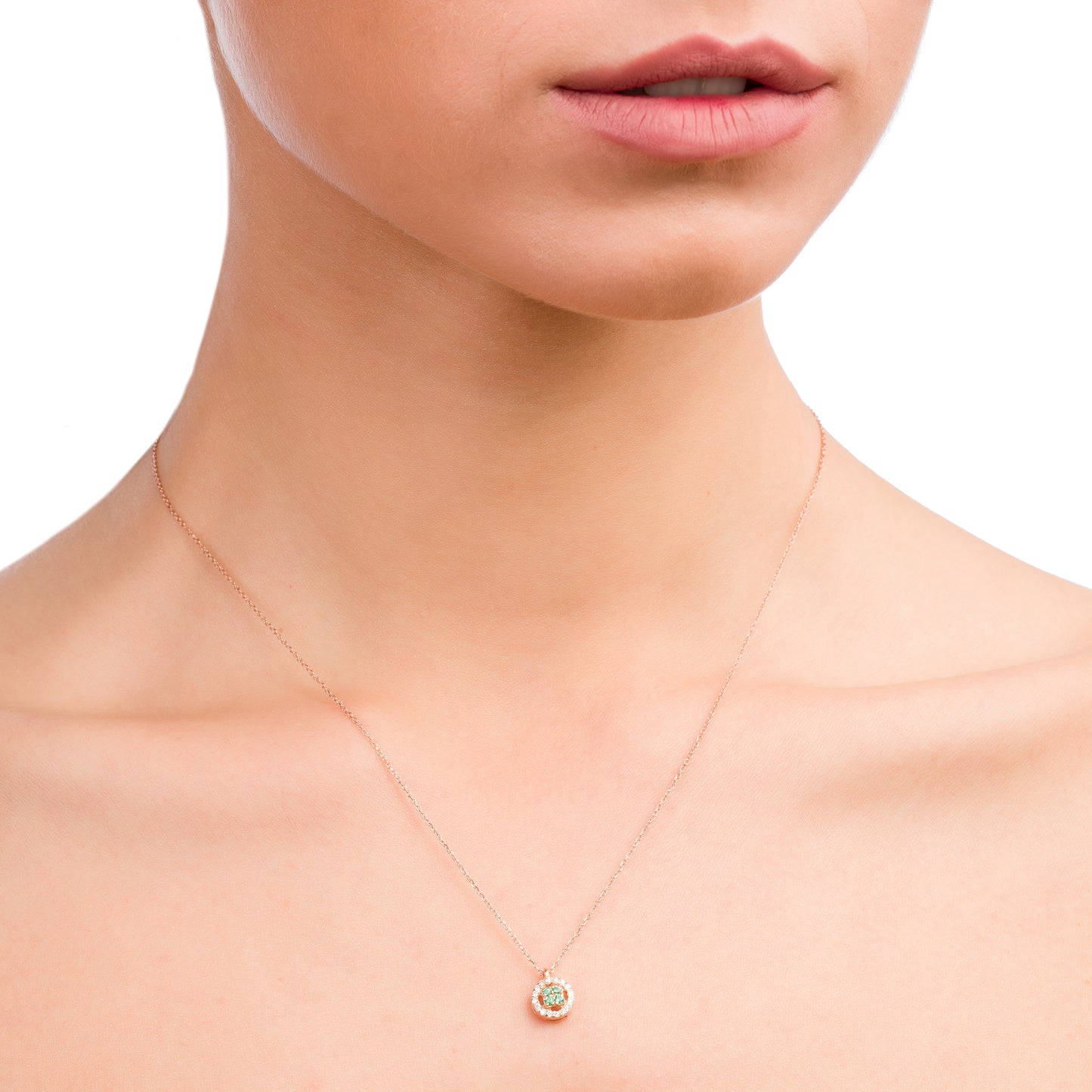 Collana Chic Smeraldi Rotondo