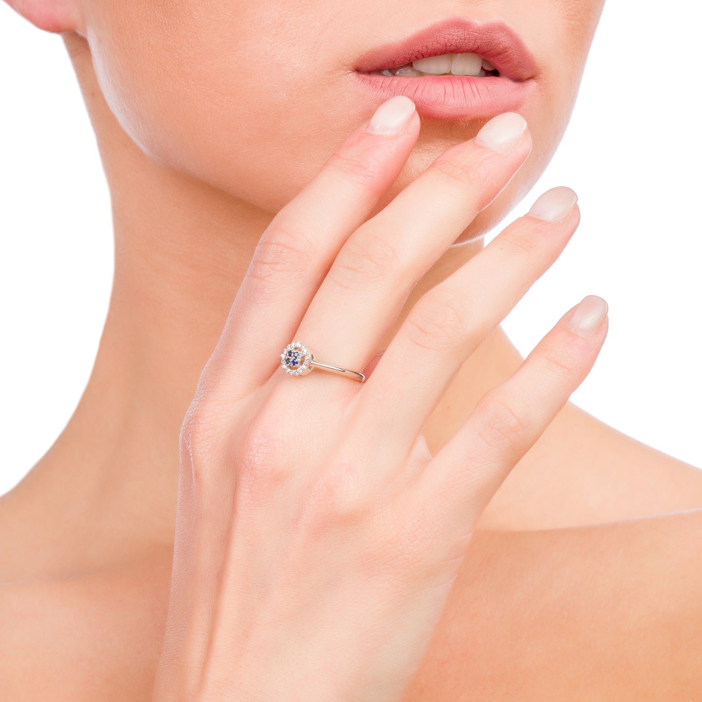 Anello Chic Zaffiri Rotondo