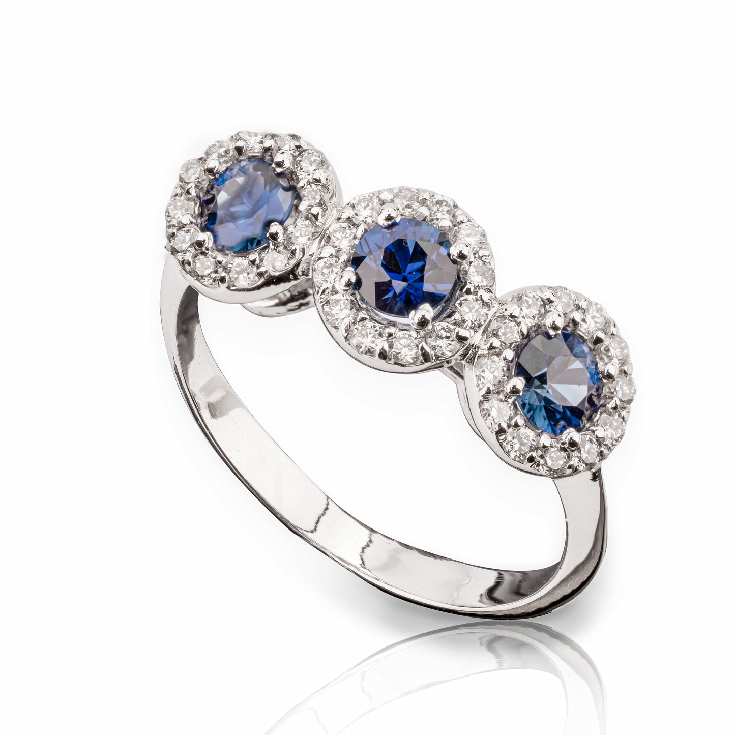 Anello Trilogy Fancy Zaffiri