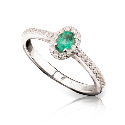 Anello Fancy Smeraldo Ovale