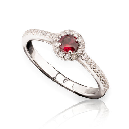 Anello Fancy Rubino e Diamanti