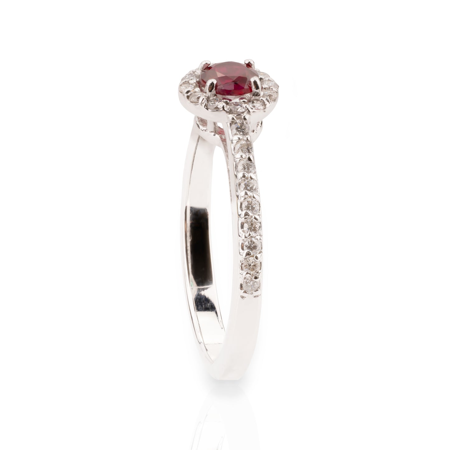 Anello Fancy Rubino e Diamanti