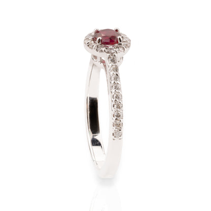 Anello Fancy Rubino e Diamanti