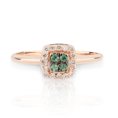 Anello Chic Smeraldi Quadrato