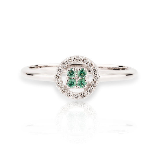 Anello Chic Smeraldi Rotondo