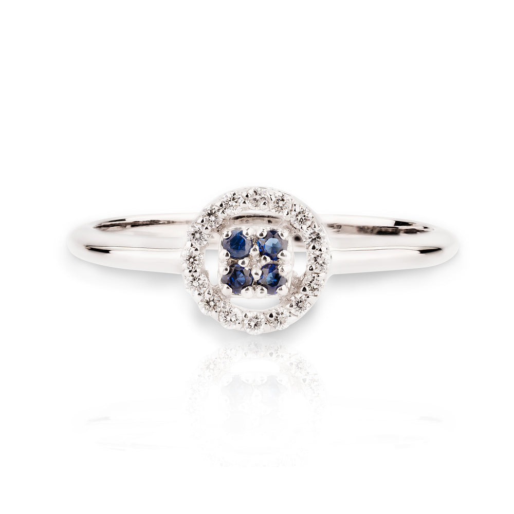 Anello Chic Zaffiri Rotondo