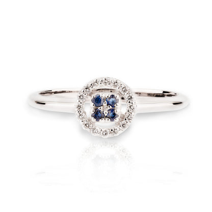 Anello Chic Zaffiri Rotondo