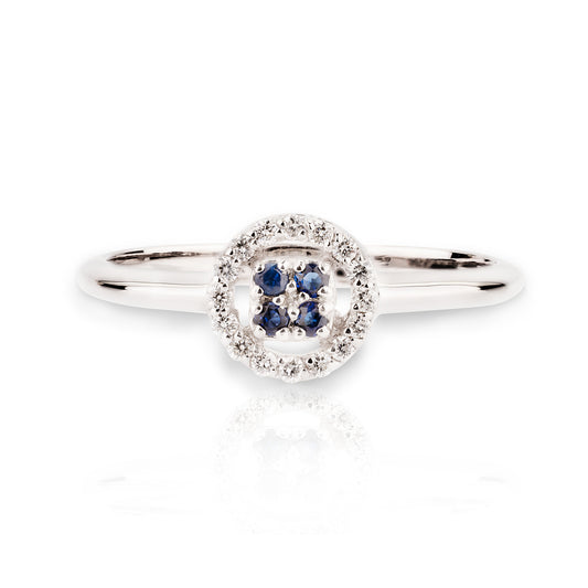 Anello Chic Zaffiri Rotondo