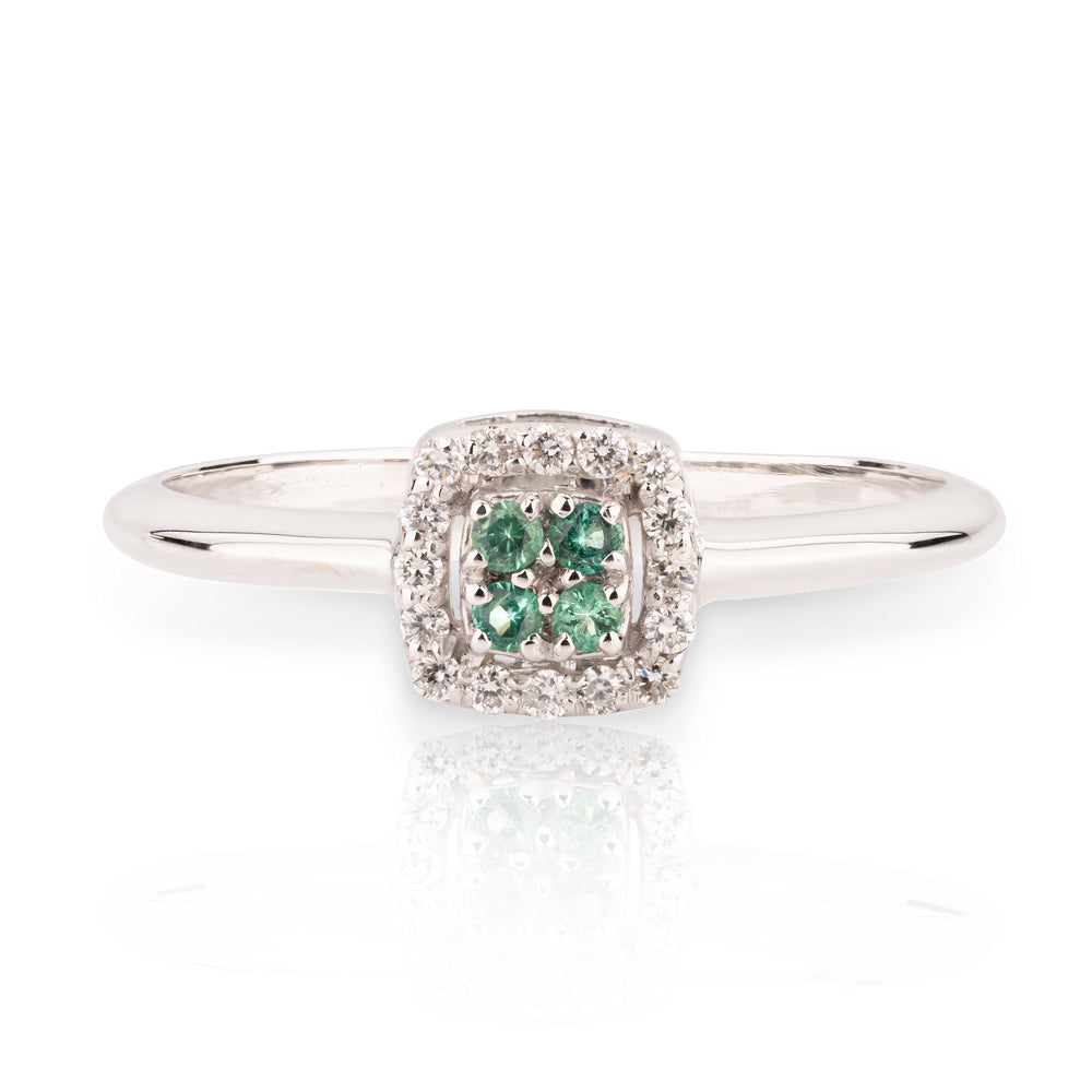 Anello Chic Smeraldi Quadrato