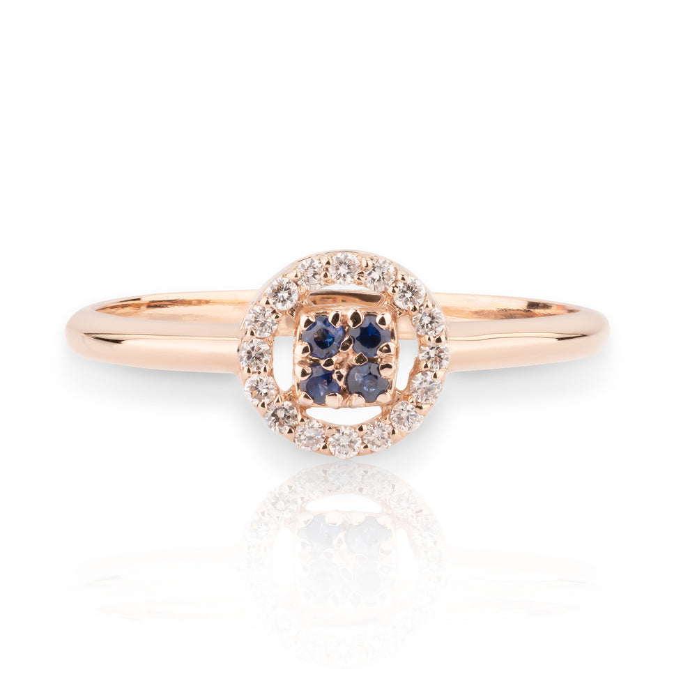 Anello Chic Zaffiri Rotondo