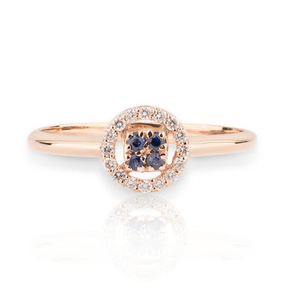 Anello Chic Zaffiri Rotondo