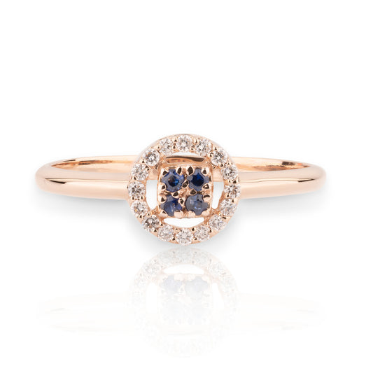 Anello Chic Zaffiri Rotondo