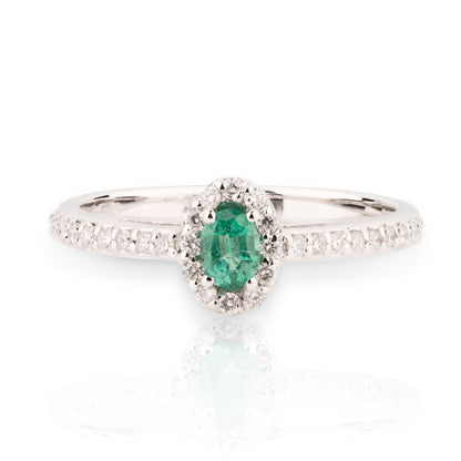 Anello Fancy Smeraldo Ovale