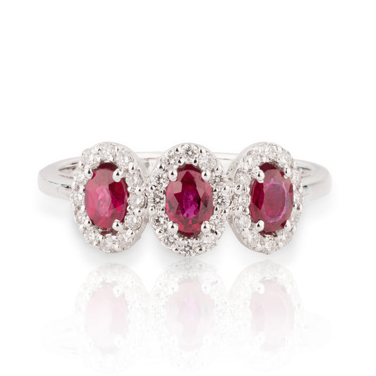 Anello Trilogy Fancy Rubini