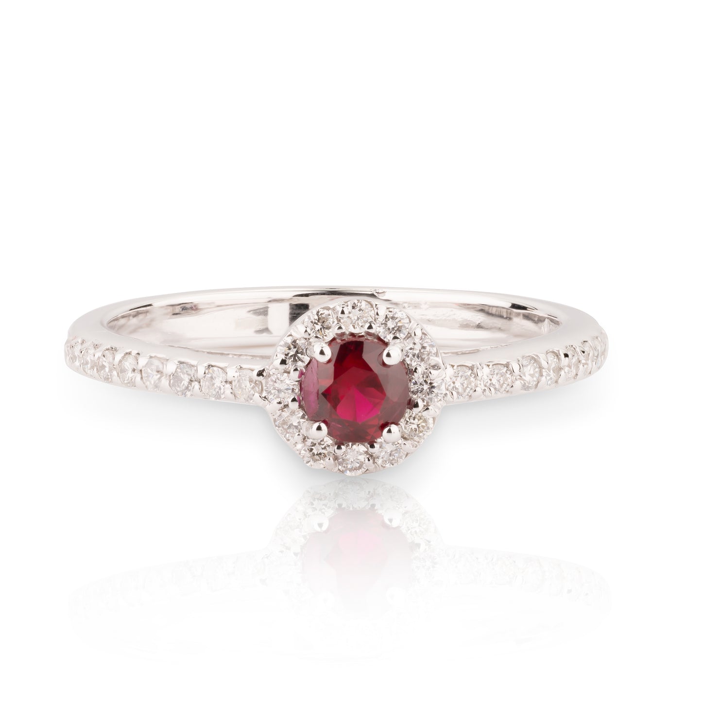 Anello Fancy Rubino e Diamanti
