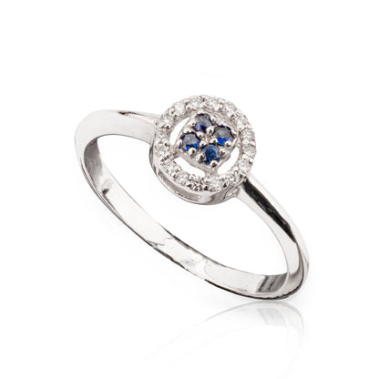 Anello Chic Zaffiri Rotondo