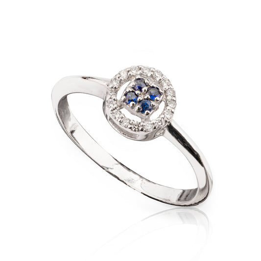 Anello Chic Zaffiri Rotondo