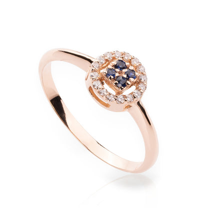 Anello Chic Zaffiri Rotondo