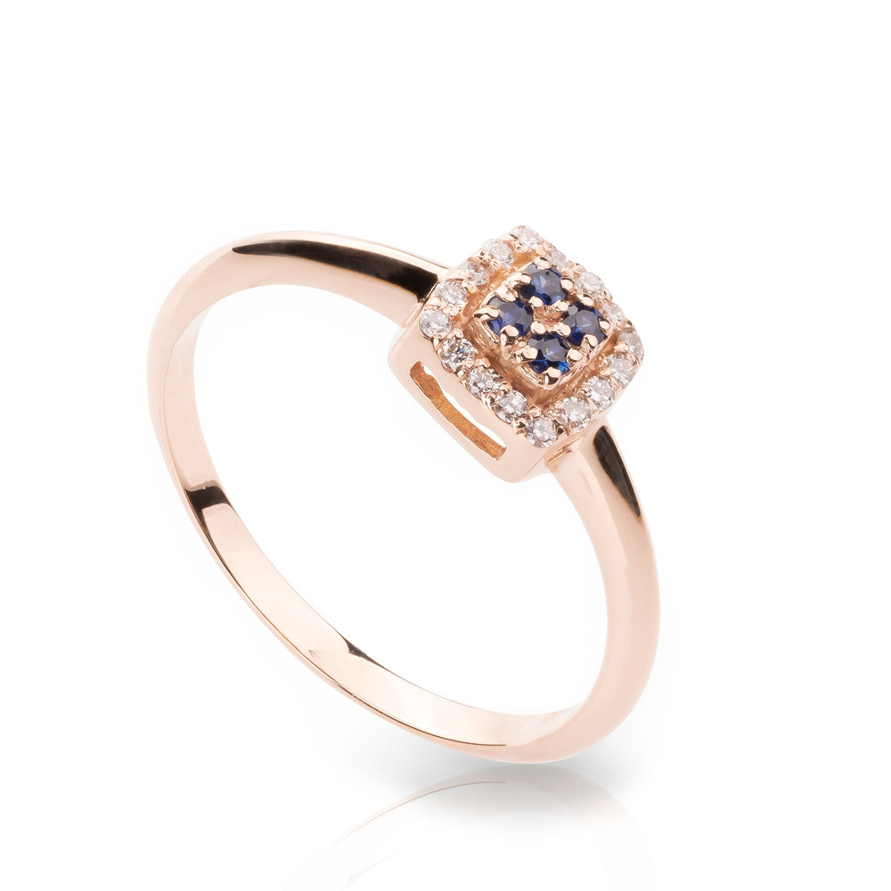 Anello Chic Zaffiri Rotondo