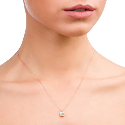 Collana Chic Smeraldi Quadrato