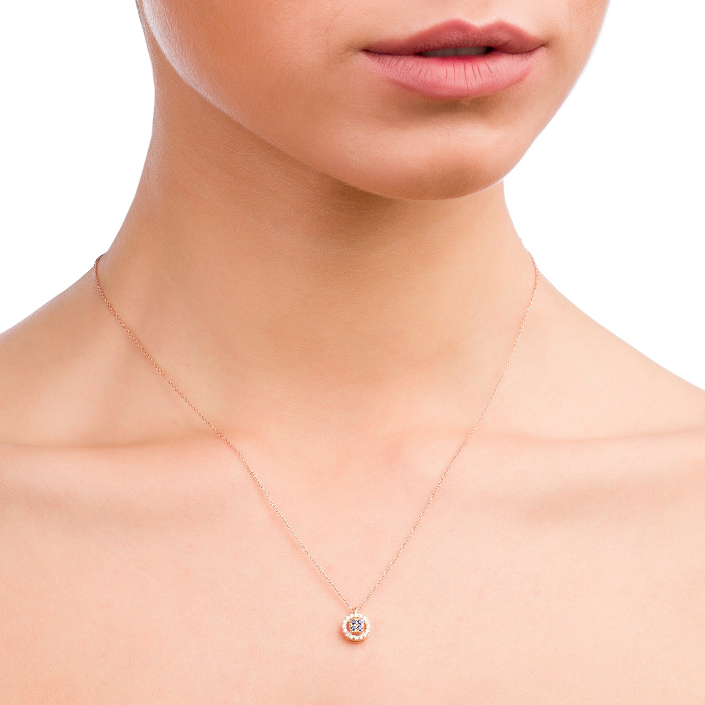 Collana Chic Zaffiri Rotondo