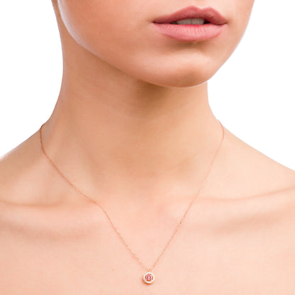 Collana Chic Rubini Rotondo