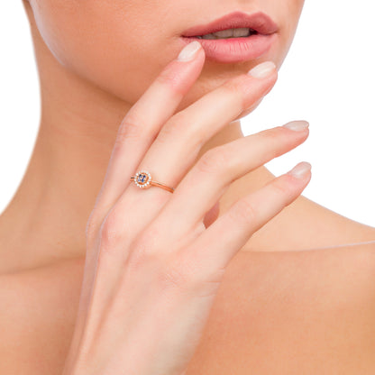 Anello Chic Zaffiri Rotondo