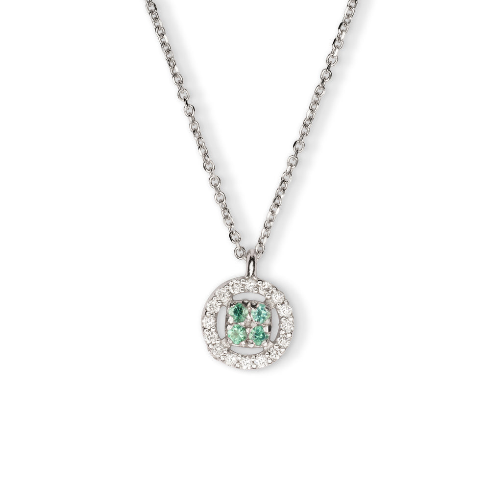 Collana Chic Smeraldi Quadrato
