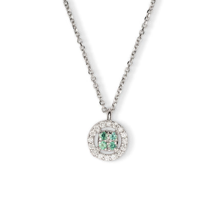 Collana Chic Smeraldi Quadrato