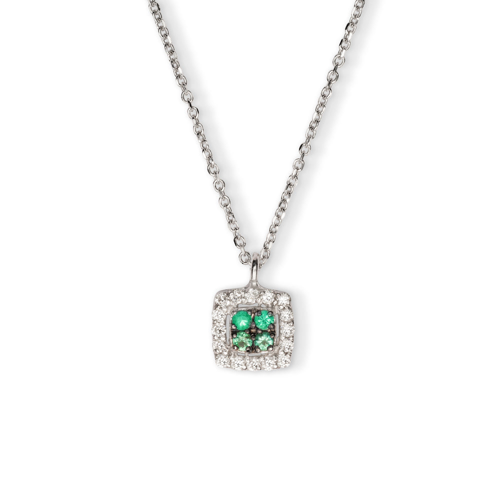 Collana Chic Smeraldi Rotondo