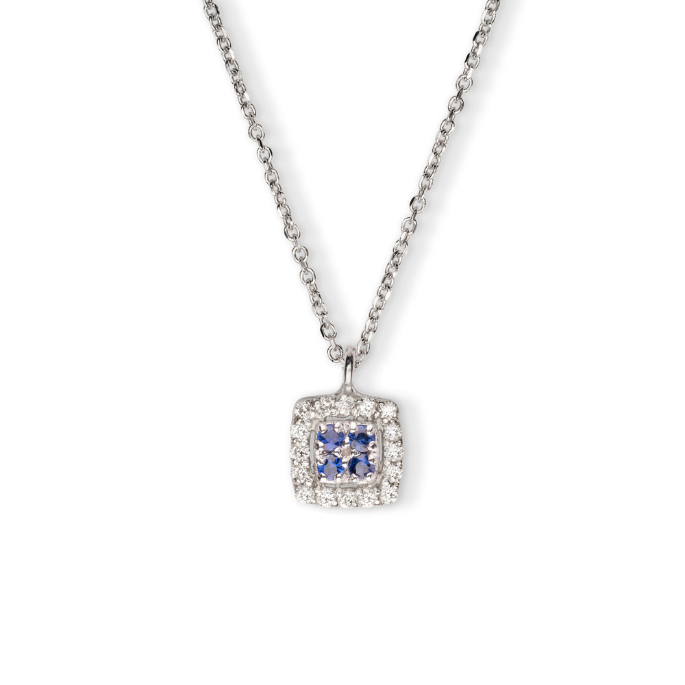 Collana Chic Zaffiri Quadrato