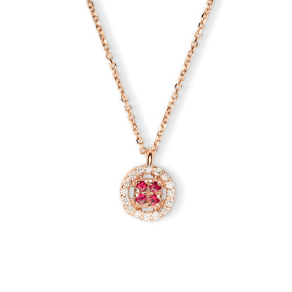 Collana Chic Rubini Rotondo