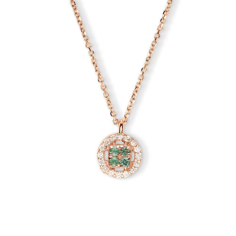 Collana Chic Smeraldi Rotondo