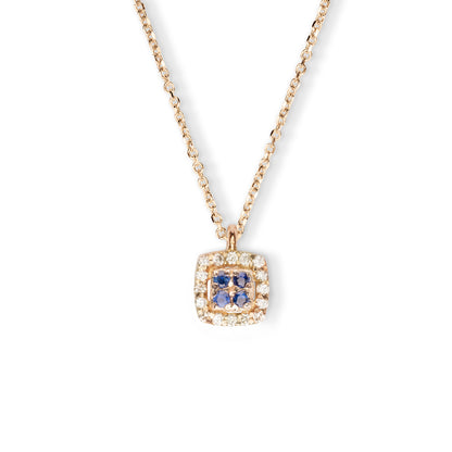 Collana Chic Zaffiri Quadrato
