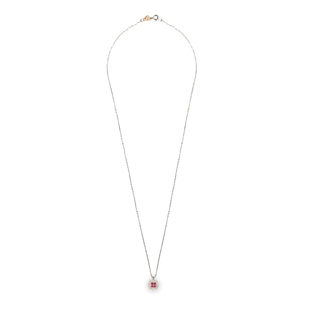 Collana Chic Rubini Rotondo