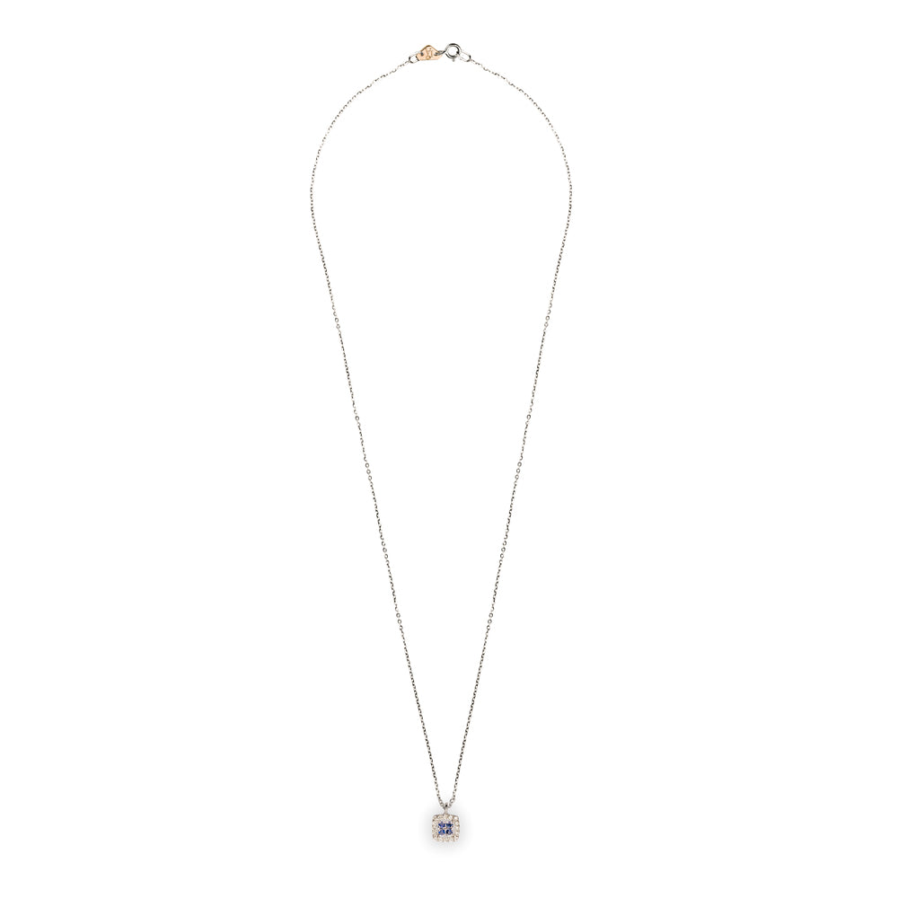 Collana Chic Zaffiri Quadrato