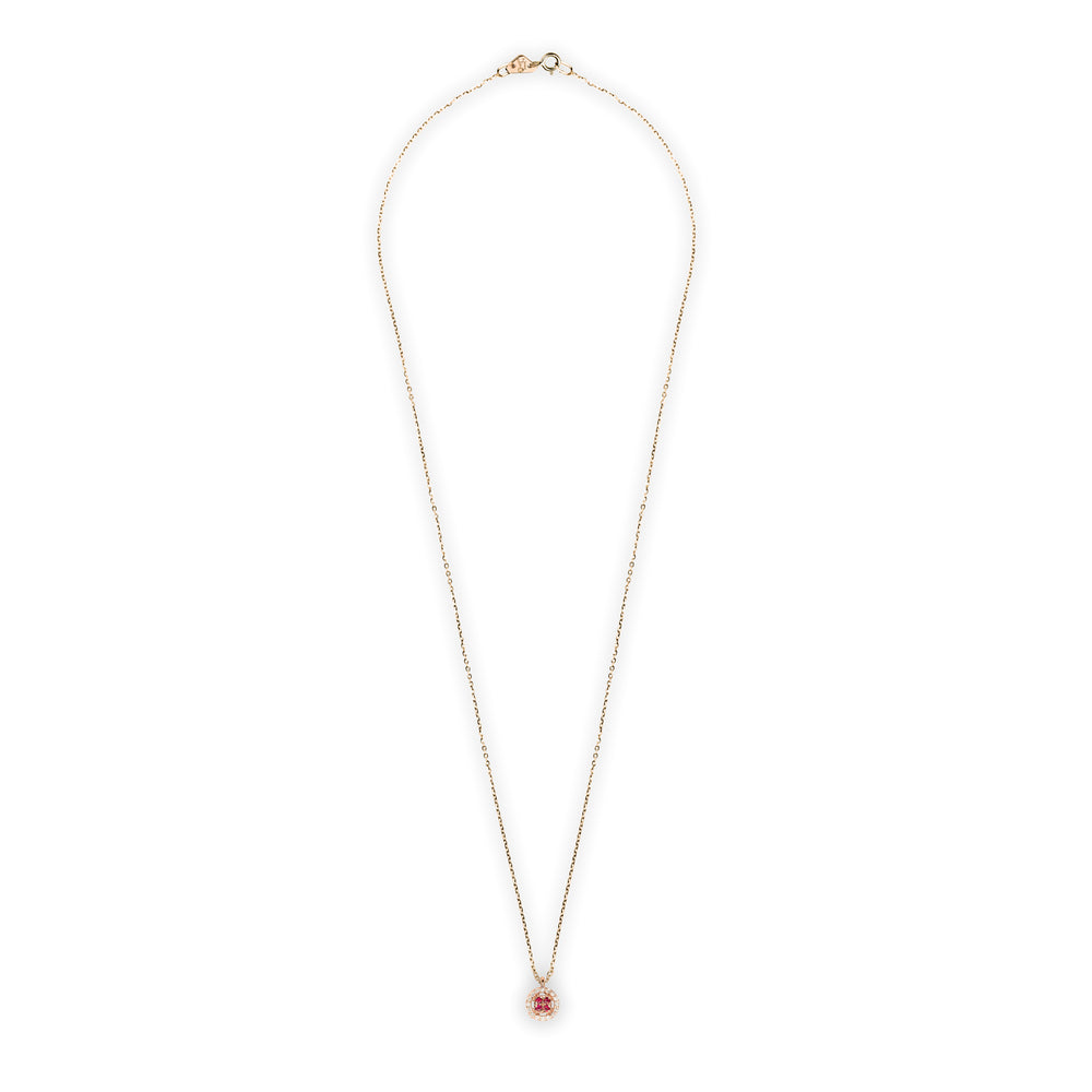 Collana Chic Rubini Rotondo