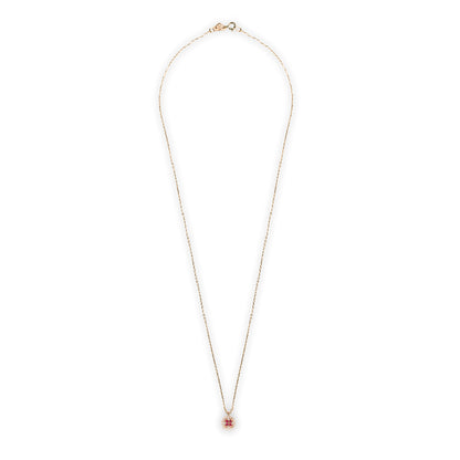 Collana Chic Rubini Rotondo