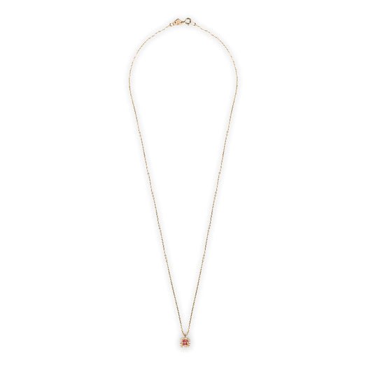 Collana Chic Rubini Quadrato