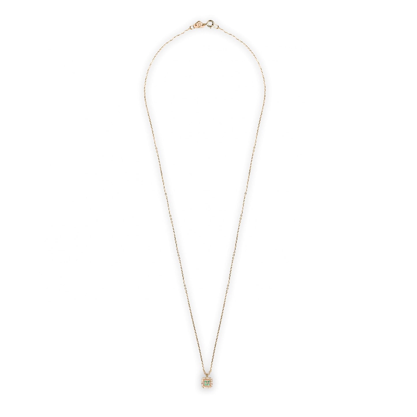 Collana Chic Smeraldi Quadrato