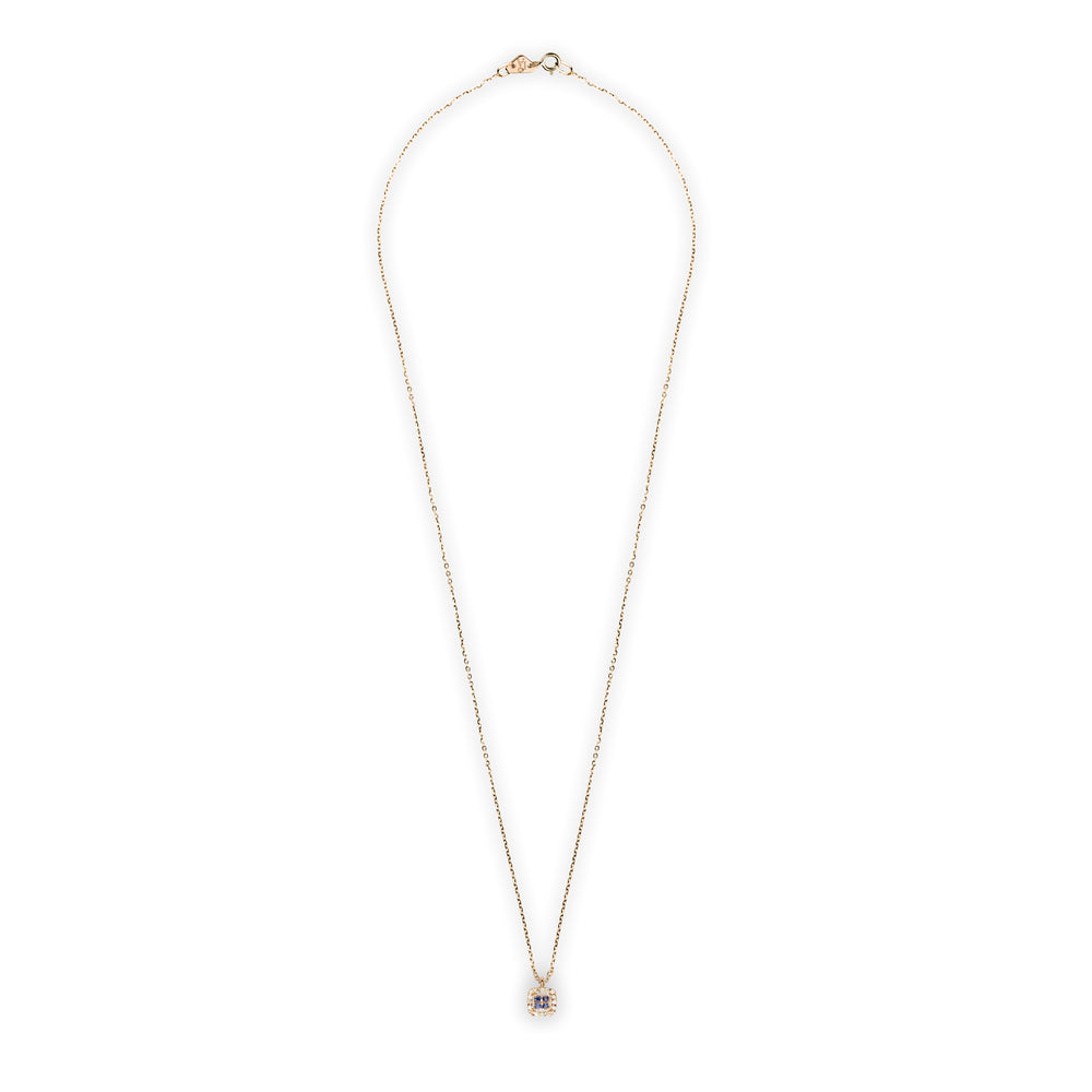 Collana Chic Zaffiri Quadrato
