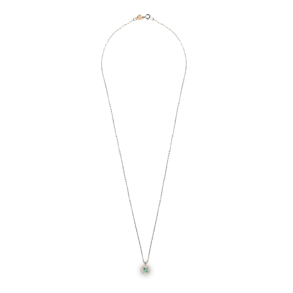 Collana Chic Smeraldi Quadrato
