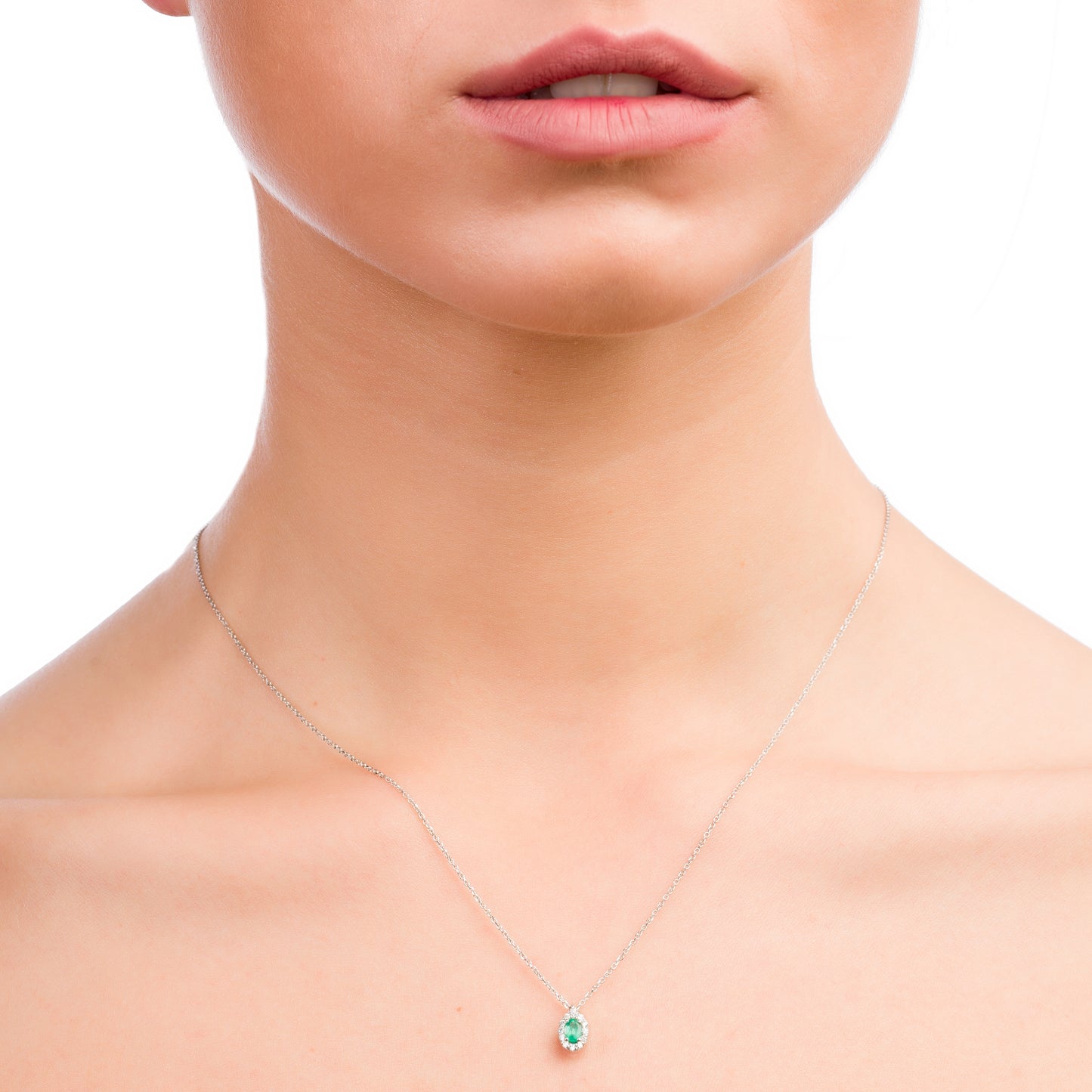 Collana Fancy Smeraldo Ovale