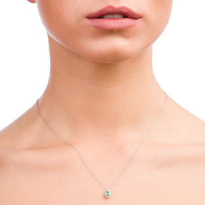 Collana Fancy Smeraldo Ovale